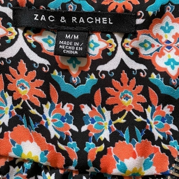 ZAC & Rachel Floral Long Sleeve Half Zip Blouse - Picture 6 of 6